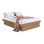 Imagem de Cama Box Casal com Baú CB1140 190x140cm Haste Articulável de Aço Mel - Art In Móveis