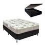Imagem de Cama Box Casal com Baú Preto e Colchão Nápoles Espuma D33