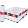 Imagem de Cama Box Casal Com Colchão D33 A Vácuo Ortopédico Espuma Certificada 138x188x51cm BF Colchões