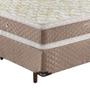 Imagem de Cama Box Casal com Colchão Dupla Face Espuma D28 (72x138x188) Marrom e Branco