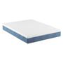 Imagem de Cama Box Casal com Colchão Mola Ensacada Guldi Macio e 2 Travesseiros Guldi Nasa Viscoelástico Natural, Azul e Branca