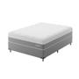 Imagem de Cama Box Casal com Colchão Sublime Espuma Viscoelástica (32x138x188) Cinza e Branco