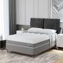 Imagem de Cama Box Casal com Colchão Sublime Espuma Viscoelástica (32x138x188) Cinza e Branco