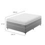 Imagem de Cama Box Casal com Colchão Sublime Espuma Viscoelástica (32x138x188) Cinza e Branco