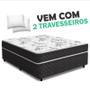 Cama Box Casal Conjugada Ortopédica 2 Travesseiros - Cama Box Casal Ortopédico Imagem de Cama Box Casal Conjugada Ortopédica 2 Travesseiros