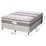 Imagem de Cama Box Casal King Colchão Molas Ensacadas Com Pillow Evolution Probel 193x203x70cm Suede Cinza