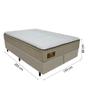 Imagem de Cama Box Casal King Colchão Molas Ensacadas Pillow Top Elity Gazin 193x203x68cm Branco/Bege