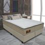 Imagem de Cama Box Casal King Colchão Molas Ensacadas Pillow Top Elity Gazin 193x203x68cm Branco/Bege