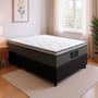 Cama Box Casal King Gazin Colchão Molas Ensacadas Pillow Top Maximus 193x203x66cm Cinza/Preto Imagem de Cama Box Casal King Gazin Colchão Molas Ensacadas Pillow Top Maximus 193x203x66cm Cinza/Preto