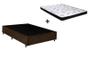 Imagem de Cama Box Casal Marrom + Colchão Espuma D20 138x188x8
