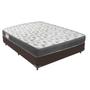 Imagem de Cama Box Casal Marrom e Colchão Misto ISO 100 Espuma Ortobom