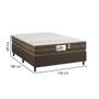 Imagem de Cama Box Casal Molas Ensacadas Espuma D20 Gazin Flora 138x188x49cm Poliester Bordado Marrom/Branco