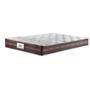 Imagem de Cama Box Casal Molas Ensacadas Espuma D20 Gazin Flora 138x188x49cm Poliester Bordado Marrom/Branco