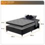 Imagem de Cama Box Casal Preta + Colchão Casal Querubin Espuma D20 138x188x12cm