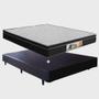 Imagem de Cama Box Casal Preto + Colchão Espuma D28 138x188x8