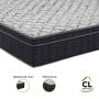 Imagem de Cama Box Casal Preto e Colchão Airtech 150 Pillow Espuma Ortobom