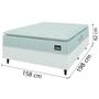 Imagem de Cama Box Casal Queen Colchão Espuma D45 Lazio Pillow Top 158x198x62cm Branco Hellen