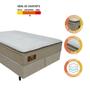 Imagem de Cama Box Casal Queen Molas Ensacadas Elity Gazin 158cm Branco/Bege - Suporta até 130kg por pessoa