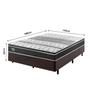 Imagem de Cama Box Casal Reforçado 138x188x38cm e Colchão Gransleep Molas Verticoil