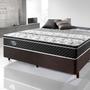 Imagem de Cama Box Casal Reforçado 138x188x38cm e Colchão Gransleep Molas Verticoil