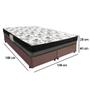 Imagem de Cama Box Casal Sintético Bipartido + Colchão Ortobom ISO Dupla Face 138x188x60