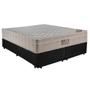 Imagem de Cama Box Casal Suede Bipartido + Colchão Ortobom Airtech Molas Ensacadas 138x188x65