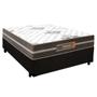 Imagem de Cama Box Casal Suede + Colchão Molas Ensacadas Texas Prime Colchões 138x188x60cm Preto