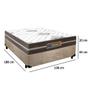 Imagem de Cama Box Casal Suede + Colchão Molas Ensacadas Texas Prime Colchões Bege 138cm - Suporta Até 120kg Por Pessoa