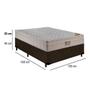 Imagem de Cama Box Casal Suede + Colchão Ortobom Airtech Molas Ensacadas 138x188x65 Marrom