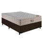 Imagem de Cama Box Casal Suede + Colchão Ortobom Airtech Molas Ensacadas 138x188x65 Marrom