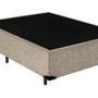 Imagem de Cama Box Casal Suede Extremo Reforçado HomeQueen Bege 40x138x188