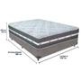 Imagem de Cama Box Cinza e Colchão Black Graphite Molas Ensacadas Casal Anjos