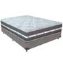 Imagem de Cama Box Cinza e Colchão Black Graphite Molas Ensacadas Casal Anjos