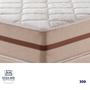 Imagem de Cama Box Cinza e Colchão Classic 22 cm Molas ensacadas Casal Anjos