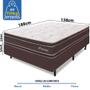 Imagem de Cama Box Colchão Casal 100% Espuma Dupla Face Antialérgico 138x188x56cm - BF Colchões