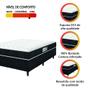 Imagem de Cama Box Colchão Casal Espuma D33 New Millenium 138x188x57cm Preto / Branco Hellen - Suporta até 120kg por Pessoa