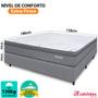 Imagem de Cama Box Colchão Casal Espuma D45 Extra Firme Ortopédico Antialérgico Certificado 138x188x58cm - BF Colchões