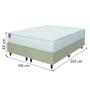 Imagem de Cama Box Colchão Casal King Molas Ensacadas Real 193x203x65cm Branco / Bege Inducol - Suporta até 130kg por Pessoa