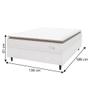 Imagem de Cama Box Colchão Casal Molas Ensacadas City Pillow Top 138x188x61cm Linho Branco / Bege Hellen Branco/bg