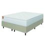 Imagem de Cama Box Colchão Casal Queen Molas Ensacadas Real 158x198x65cm Branco / Bege Inducol - Suporta até 130kg por Pessoa