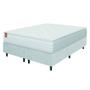 Imagem de Cama Box Colchão Casal Queen Molas Ensacadas Real 158x198x65cm Linho Branco Inducol - Suporta até 130kg por Pessoa