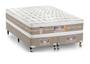 Imagem de Cama Box + Colchão Castor Queen Size Molas Pocket Silver Star AIR Double Face 158x198x74cm