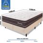 Imagem de Cama Box Colchão Queen 100% Espuma Dupla Face Antialérgico 158x198x56cm - BF Colchões