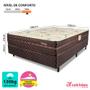 Imagem de Cama Box Colchão Queen Ortopédico Firme Espuma D33 Antialérgico Certificado Bege 158x198x58cm - BF Colchões