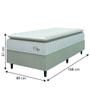 Imagem de Cama Box Colchão Solteiro Molas Ensacadas City Pillow Top 88x188x61cm Branco / Bege Hellen - Suporta até 110kg por Pessoa