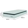 Imagem de Cama Box Colchão Solteiro Molas Ensacadas City Pillow Top 88x188x61cm Linho Branco / Preto Hellen - Suporta até 110kg por Pessoa