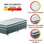 Imagem de Cama Box Colchão Solteiro Molas Ensacadas Euro In Up 88x188x64cm Cinza / Branco Probel - Suporta até 110kg por Pessoa