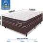 Imagem de Cama Box Colchão Viúva 100% Espuma Dupla Face Antialérgico 128x188x56cm - BF Colchões