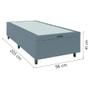 Imagem de Cama Box com Baú 0,96m com 41cm de Altura Prince Cinza