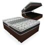 Imagem de Cama Box Com Baú Casal + Colchão De Molas - Castor - Class Tecnopedic One Face 138x188x67cm